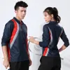 Açık T-Shirts 2024 Bahar Baskı Tenis Badminton Gömlek Forması Üstleri Erkekler Kadın Kore Moda Uzun Kol Masa Tenis Tekdüze Giysileri 231216