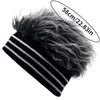 Береты для мужчин вязаная шапка с искусственными волосами с удобной хлопчатобумажной тканью на день рождения Рождественский подарок женская шапочка парик