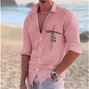 Męskie koszule 2023 Wzór mody sporty na zewnątrz koszulka Lapel Spring Summer Soft Wygodna Zdrowa tkanina top s-6xl