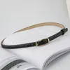 Belts Waistbelt Female Thin Faux PU Leather Waist Belt Solid Color Women Metal Buckle Strap Dress Jeans Decorative DIY