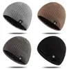 Berets Chapéu Masculino Inverno Plus Fleece Espessado Quente Ear-Protetor Cabeça Malha À Prova de Vento e Lã à Prova de Inverno