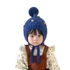 Berets 2023 Herbst Winter Mädchen Wolle Hut Bunte Ball Gestrickte Kappe Säugling Kleinkind Jungen Pullover Baby Pografie