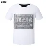 Philipps pp t-shirt pp djävul skalle diamant kortärmad tees casual streetwear topps mens kläder plein cp mens tshirts polo shirt män designer tshirt skull diamant