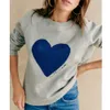 2024SS novo designer Sezane Sorto moletom moletom Capuz clássico Love Impresso Sweater Long Sweater Clothes S-L