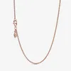 New arrival 925 Sterling Silver Rose Gold Classic Cable Chain Necklace With Lobster Clasp Fit European Pendants and Charms Fine Je262a