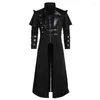 Men's Jackets Punk Hooded Jacket COS Black Gothic Trench Coat Utopia Halloween Apocalyptic Hoodie