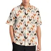 Chemises décontractées pour hommes Chemise de vacances à imprimé animal de ferme Fun Cow Spot Summer Street Wear Graphique à manches courtes