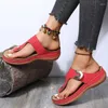 Sandalen Voor Vrouwen 2023 Mode Lage Hakken Zomer Strand Wiggen Casual Slippers Slippers Dames Platte Schoenen Slip-On