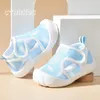 Flat shoes Toddle Mesh Tennis Summer Baby Knit Sneakers Soft Sole Infant Slipon Sport Sandals Cute First Walkers Net Footwear 231216