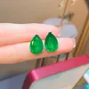 Set di orecchini per collana Streaming ShLive di pendenti per orecchini a forma di pera di smeraldo Paraiba Produttori di ciondoli da donna minimalisti all'ingrosso