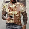 Camisas casuales para hombres Camiseta de gran tamaño para hombre Cool-Tees Novedad-Vintage Manga corta Hip Hop Vision Print Pareja Moda Streetwear Cumpleaños