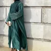 Abbigliamento etnico Eid Kimono Abaya Dubai Partito musulmano di lusso Abito lungo Caftano Perline Aperto Abaya nero per le donne Turchia Abito islamico Hijab