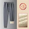 Calças masculinas inverno cashmere velo quente grosso casual esportes de alta qualidade moda cordão grande tamanho jogger l8xl 231216