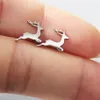 Everfast New Tiny Fawn Earring Little Deer Stainless Steel Earrings Studs Fashion Ear Jewelry Chirstmas Gift For Women Girls Kids 168U