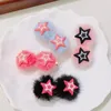 Accessoires de cheveux Automne Hiver Couleur Solide Peluche Boule ronde Rayé Star Pentagram Clips pour fille Enfants Mignon Kawaii Fée Cool Sweet Épingle à cheveux