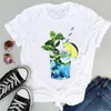 Women's T Shirts Women Beach Watermelon Holiday Fruit Cartoon Short Sleeve Sweet Summer Fashion Print Lovely Clothes Tops Tees Tshirt