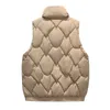 Women's Vests GRELLER Women Vest Coat Solid Winter Autumn Puffer Jacket Stand Collar Casual Windbreaker Cotton Padded Warm Sleeveless