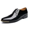 Sapatos de vestido plus size formal para homens negócios couro apontou dedo do pé clássico vestidos de baile sapato italiano