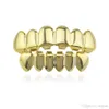 Hip Hop Oro Denti Grillz Superiore Inferiore Griglie Bocca Dentale Punk Denti Caps Cosplay Del Partito Dente Rapper Gioielli Regalo 273n