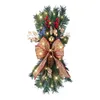 Decorative Flowers The Cordless Prelit Stairway Trim Christmas Large Door Wreaths For Front Outside Wreath Valentine Welcome