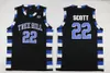 NCAA One Tree Hill Ravens Basquete Jersey Irmão Filme 3 Lucas 23 Nathan Scott Preto Branco Azul