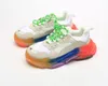 Med Box Designer Shoes Track 1 Casual Triple S 1.0 Platform Sneakers Black White Green Pink Dark Blue Grey Cement Beige Rainbow Shadow On Cloud Shoes