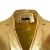 Abiti da uomo Blazer Oro lucido 2 pezzi Blazer Pantaloni Terno Masculino Fashion Party DJ Club Dress Tuxedo Suit Uomo Stage Singer Clothes 231216