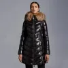 Vendita calda 2023 Autunno Inverno donna Piumino d'anatra bianca Parka Giubbotti Cerniera Pelliccia Con cappuccio Telai A righe Donna Slim Cappotti corti MK23045