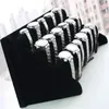 1pcs Black 3-Tier Velvet Watch Bracelet Jewelry Display Holder Stand Rack266a