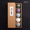 Copos de vinho 999 prata cerâmica teacup pin ming cup kungfu teaware inserção única mestre ruyao geyao chá 231216