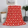 Blankets Christmas Reindeer Snowflakes Blanket Fleece Plush Throw Blankets Soft Cozy Warm Bedspread Shawl Bed Sofa Flannel Print Blanket 231216