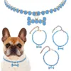 Halsbanden Ketting Verstelbare Kattenhalsband Turkoois Zirkoon Bot Hanger Sieraden Luxe Feestjaar Accessoire