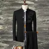 Herren-Trainingsanzüge (Jacke, Hose), Sinicism, Business, Freizeit, Anzüge, modisch, Bräutigam, Hochzeitskleid, Blazer, Herren, chinesische Tunika, 2 Stück, S-3XL