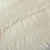 Ensembles de literie romantique français princesse mariage lyocell fibre douce soyeuse ensemble plissé dentelle volants housse de couette drap de lit taies d'oreiller