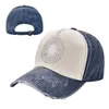 Casquettes de baseball Hip Hop Fleur de vie Géométrie sacrée Star Cluster Baseball Denim en détresse Casquette de soleil Mandala Religieux Chapeau doux