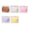 Sacs à cosmétiques mignons filles maquillage rangement clé porte-monnaie petits portefeuilles femmes couleur unie en peluche Mini sac