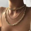 Nouveau style punk chaîne dames collier sur le cou hip hop gothique grunge style bijoux esthétique féminine suspendus bijoux accessoires279l