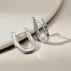 Boucles d'oreilles de créateur de charme pour femme bijoux en argent sterling 925 diamant coeur rond rose bleu vert 5A zircone luxe boucle d'oreille en or 18 carats femmes spectacle boîte-cadeau mère