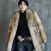 Men's Fur Faux Autumn Winter Highend Direct Sales Medium and Long Wolf Coat Mink Men Jacket Size S5XL 231216