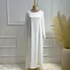 Etnische kleding Grote maten Effen jurk Kalkoen Zachte Abaya Moslimvrouwen Islamitisch