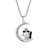 Ожерелья с подвеской Harong «Кошмар перед Рождеством» в форме черепа для женщин, ожерелье в форме луны, ожерелье для пары, модные ювелирные изделия со словами любви Gift245o