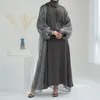 Ethnische Kleidung Muslimische Frauen Offene Abaya Glänzende Sommer Puffärmel Maxikleid Türkei Kimono Islam Arabische Robe Dubai Femme Musulmane Jalabiya