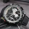 Tagg AAA Men Chronograph Six Needles Calender Full Function Brand F1 Series Sport Fashion Watch Rostfritt stål Rem Automatisk Designer Movement Quartz Watches