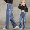 Jeans enfants bébé filles vêtements jeans pantalon en bas âge en bas âge en bassin en bas âge de jean