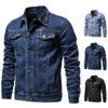 Men's Jackets Korean Fashion Cotton Black Jean Jacket Men High Quality Wholesale Casual Blue Denim For Chamarra De Mezclilla Hombre