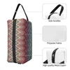 Borse per cosmetici Moda multicolore a zigzag da viaggio da toilette da donna Borsa per trucco Boho Chic Kit Dopp per riporre la bellezza