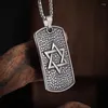 Pendant Necklaces Men's Stainless Steel Solomon Star Of David Necklace Six-Pointed Lucky Jewelry Jewish Shield