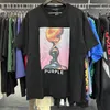 夏の新しいメンズデザイナービューティーファッションプレイパープルブランドプリントプリントダブルコットンアニメカジュアルトミングTシャツシャツ服s-xl yy
