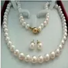 Collier de perles de culture Akoya blanches, fermoir en or 14 carats, 8-9MM, boucles d'oreilles 2639