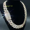 cuban link necklace designer jewelry Customization Baguette Moissanite Diamond Cuban Necklace Full Iced Out Hiphop Chain Pass The Diamond Test moissanite chain